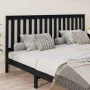 Cabecero de cama madera maciza de pino negro 206x6x101 cm de vidaXL, Cabeceros y pies de cama - Ref: Foro24-818544, Precio: 4...