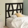 Solid black pine wood bed headboard 81x4x100 cm by vidaXL, Headboards and footboards - Ref: Foro24-818599, Price: 23,23 €, Di...
