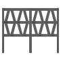 Solid gray pine wood bed headboard 156x4x100 cm by vidaXL, Headboards and footboards - Ref: Foro24-818627, Price: 57,10 €, Di...