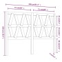 Solid gray pine wood bed headboard 156x4x100 cm by vidaXL, Headboards and footboards - Ref: Foro24-818627, Price: 57,10 €, Di...