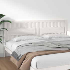 Solid white pine wood bed headboard 205.5x4x100 cm by vidaXL, Headboards and footboards - Ref: Foro24-818591, Price: 71,43 €,...
