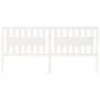 Solid white pine wood bed headboard 205.5x4x100 cm by vidaXL, Headboards and footboards - Ref: Foro24-818591, Price: 60,06 €,...