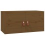Honey brown solid pine wood wall cabinet 60x30x30 cm by vidaXL, Shelves and shelves - Ref: Foro24-818371, Price: 56,31 €, Dis...