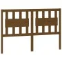 Cabecero de cama madera maciza pino marrón miel 125,5x4x100 cm de vidaXL, Cabeceros y pies de cama - Ref: Foro24-818563, Prec...