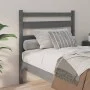Solid gray pine wood bed headboard 96x4x100 cm by vidaXL, Headboards and footboards - Ref: Foro24-818402, Price: 31,21 €, Dis...