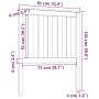 Bettkopfteil aus massivem Kiefernholz, 81 x 6 x 101 cm von vidaXL, Kopf- und Fußteile - Ref: Foro24-818495, Preis: 34,16 €, R...