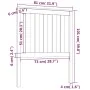 Bettkopfteil aus massivem Kiefernholz, 81 x 6 x 101 cm von vidaXL, Kopf- und Fußteile - Ref: Foro24-818495, Preis: 29,35 €, R...