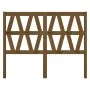 Cabecero de cama madera maciza de pino marrón miel 146x4x100 cm de vidaXL, Cabeceros y pies de cama - Ref: Foro24-818623, Pre...