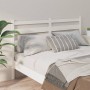 Solid white pine wood bed headboard 206x4x100 cm by vidaXL, Headboards and footboards - Ref: Foro24-818441, Price: 48,62 €, D...