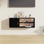 Massiver Wandschrank aus schwarzem Kiefernholz, 80 x 30 x 30 cm von vidaXL, Regale und Regale - Ref: Foro24-818393, Preis: 80...