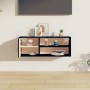 Massiver Wandschrank aus schwarzem Kiefernholz, 80 x 30 x 30 cm von vidaXL, Regale und Regale - Ref: Foro24-818393, Preis: 80...