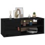 Massiver Wandschrank aus schwarzem Kiefernholz, 80 x 30 x 30 cm von vidaXL, Regale und Regale - Ref: Foro24-818393, Preis: 80...