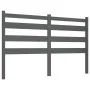 Cabecero de cama madera maciza de pino gris 166x4x100 cm de vidaXL, Cabeceros y pies de cama - Ref: Foro24-818432, Precio: 31...