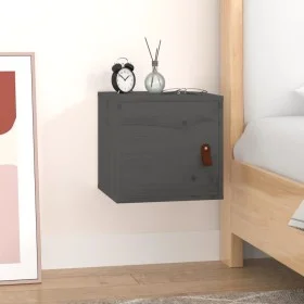 Gray solid pine wood wall cabinet 31.5x30x30 cm by vidaXL, Shelves and shelves - Ref: Foro24-818359, Price: 32,91 €, Discount: %