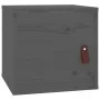 Grauer Wandschrank aus massivem Kiefernholz, 31,5 x 30 x 30 cm von vidaXL, Regale und Regale - Ref: Foro24-818359, Preis: 32,...