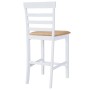Bartisch und 4 Barhocker aus weißem Holz von vidaXL, Möbelsets für Küchen und Esszimmer - Ref: Foro24-271832, Preis: 438,81 €...