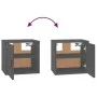 Grauer Wandschrank aus massivem Kiefernholz, 31,5 x 30 x 30 cm von vidaXL, Regale und Regale - Ref: Foro24-818359, Preis: 32,...