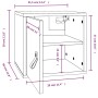 Grauer Wandschrank aus massivem Kiefernholz, 31,5 x 30 x 30 cm von vidaXL, Regale und Regale - Ref: Foro24-818359, Preis: 33,...