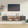Wandschränke 2 Stück massives graues Kiefernholz 80x30x30 cm von vidaXL, Regale und Regale - Ref: Foro24-818390, Preis: 77,92...