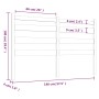 Bettkopfteil aus massivem Kiefernholz, 146 x 4 x 100 cm von vidaXL, Kopf- und Fußteile - Ref: Foro24-818420, Preis: 34,10 €, ...