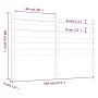 Cabecero de cama madera maciza de pino 146x4x100 cm de vidaXL, Cabeceros y pies de cama - Ref: Foro24-818420, Precio: 33,72 €...