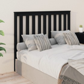 Cabecero de cama madera maciza de pino negro 141x6x101 cm