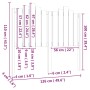 Bettkopfteil aus massivem Kiefernholz in Honigbraun, 126 x 4 x 110 cm von vidaXL, Kopf- und Fußteile - Ref: Foro24-818463, Pr...