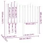 Honey brown solid pine wood bed headboard 126x4x110 cm by vidaXL, Headboards and footboards - Ref: Foro24-818463, Price: 36,9...