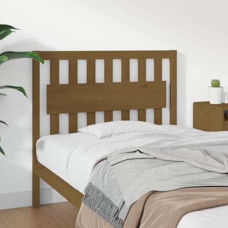 Solid pine wood bed headboard honey brown 105.5x4x100 cm by vidaXL, Headboards and footboards - Ref: Foro24-818558, Price: 52...