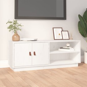 Massiver TV-Schrank aus weißem Kiefernholz, 105 x 34 x 40 cm von vidaXL, TV-Möbel - Ref: Foro24-818221, Preis: 63,43 €, Rabat...