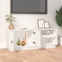 Mueble de TV de madera maciza de pino blanco 105x34x40 cm