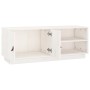 Mueble de TV de madera maciza de pino blanco 105x34x40 cm de vidaXL, Muebles TV - Ref: Foro24-818221, Precio: 63,39 €, Descue...