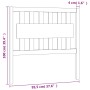 Bettkopfteil aus massivem schwarzem Kiefernholz, 95,5 x 4 x 100 cm von vidaXL, Kopf- und Fußteile - Ref: Foro24-818554, Preis...