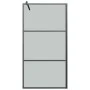 Accessible shower screen in dark black ESG glass 100x195 cm by vidaXL, Shower walls and screens - Ref: Foro24-151891, Price: ...