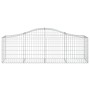 Cestas de gaviones 12 uds forma de arco hierro 200x50x60/80 cm