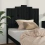 Bettkopfteil aus massivem schwarzem Kiefernholz, 106 x 4 x 110 cm von vidaXL, Kopf- und Fußteile - Ref: Foro24-818459, Preis:...