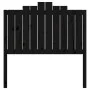 Cabecero de cama madera maciza de pino negro 106x4x110 cm de vidaXL, Cabeceros y pies de cama - Ref: Foro24-818459, Precio: 3...