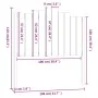 Cabecero de cama madera maciza de pino negro 106x4x110 cm de vidaXL, Cabeceros y pies de cama - Ref: Foro24-818459, Precio: 3...