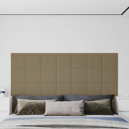 Wandpaneele 12 Stück Cappuccino-Kunstleder 30x30 cm 1,08 m² von vidaXL, Wandverkleidung - Ref: Foro24-343978, Preis: 32,44 €,...