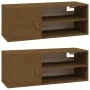 Wandschränke 2 Stück honigbraunes Kiefernholz 60x30x30 cm von vidaXL, Regale und Regale - Ref: Foro24-818392, Preis: 81,84 €,...