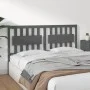 Cabecero de cama madera maciza de pino gris 165,5x4x100 cm de vidaXL, Cabeceros y pies de cama - Ref: Foro24-818582, Precio: ...