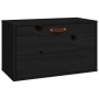 Hängeschrank aus massivem Kiefernholz schwarz 60x30x35 cm von vidaXL, Regale und Regale - Ref: Foro24-818354, Preis: 57,43 €,...