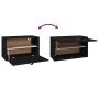 Hängeschrank aus massivem Kiefernholz schwarz 60x30x35 cm von vidaXL, Regale und Regale - Ref: Foro24-818354, Preis: 57,43 €,...