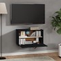 Hängeschrank aus massivem Kiefernholz schwarz 60x30x35 cm von vidaXL, Regale und Regale - Ref: Foro24-818354, Preis: 57,43 €,...