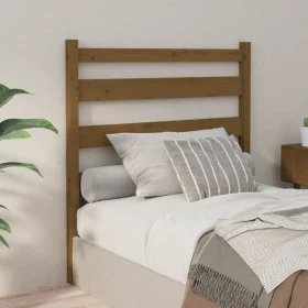 Cabecero de cama madera maciza de pino marrón miel 81x4x100 cm de vidaXL, Cabeceros y pies de cama - Ref: Foro24-818398, Prec...