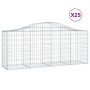 Cestas de gaviones 25 uds forma de arco hierro 200x50x80/100 cm