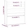 Bettkopfteil aus massivem Kiefernholz in Honigbraun, 81 x 4 x 100 cm von vidaXL, Kopf- und Fußteile - Ref: Foro24-818398, Pre...