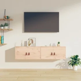Wandschränke 2 Stück aus massivem Kiefernholz 60x30x30 cm von vidaXL, Regale und Regale - Ref: Foro24-818366, Preis: 88,52 €,...