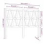 Bettkopfteil aus massivem Kiefernholz, 126 x 4 x 100 cm von vidaXL, Kopf- und Fußteile - Ref: Foro24-818610, Preis: 44,04 €, ...