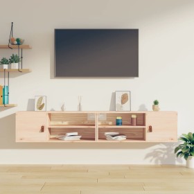 Wandschränke 2 Stk. aus massivem Kiefernholz 80x30x30 cm von vidaXL, Regale und Regale - Ref: Foro24-818386, Preis: 91,04 €, ...